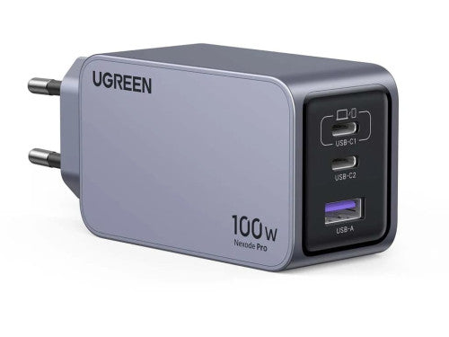 Carregador UGREEN Nexode Pro 100W GaN com Cabo USB-C / Preto / 25874_1