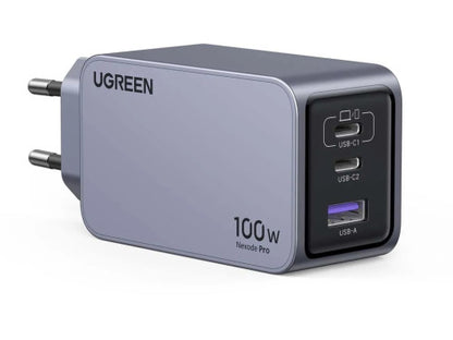 Carregador UGREEN Nexode Pro 100W GaN com Cabo USB-C / Preto / 25874_1