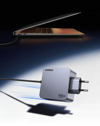 Carregador UGREEN Nexode Pro 160W GaN com Cabo USB-C / Preto / 25877_5