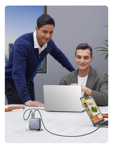 Carregador UGREEN Nexode Pro 160W GaN com Cabo USB-C / Preto / 25877_6