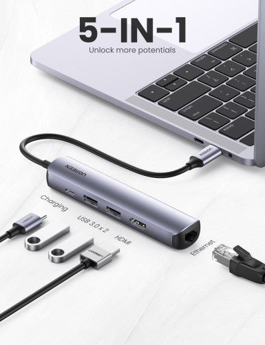 Hub USB-C UGREEN 6-em-1 / Preto / 10919_1