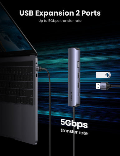 Hub USB-C UGREEN 6-em-1 / Preto / 10919_5