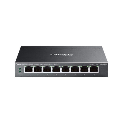 TP-Link Omada ES208GP switch Gestionado L2 Gigabit Ethernet (10/100/1000) EnergÃ­a sobre Ethernet (PoE) DIN rail Negro_1