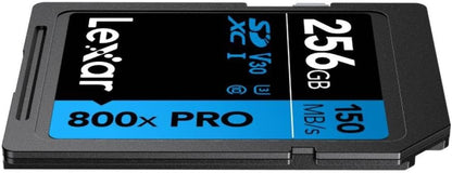 LEXAR 256GB PROFESSIONAL 800X PRO SDXC UHS-I CARDS,  UP TO 150MB/S READ 45MB/S WRITE C10 V30 U3_0
