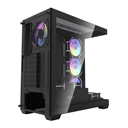 Darkflash DS900 computer case (black) + 7 ARGB fans_5