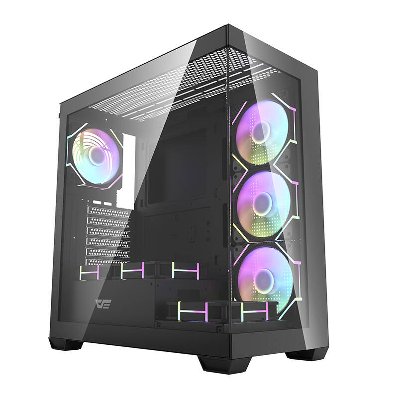 Darkflash DS900 computer case (black) + 7 ARGB fans_0