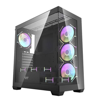 Darkflash DS900 computer case (black) + 7 ARGB fans_0