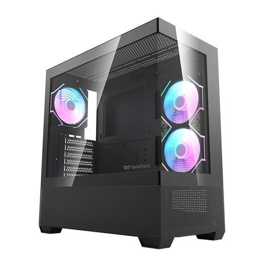 Darkflash DS900 AIR computer case (black) + 6 ARGB fans_0