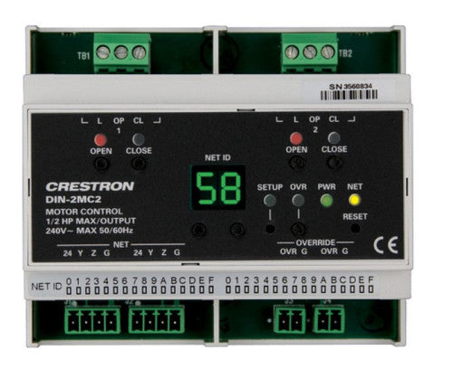 CRESTRON DIN RAIL MOTOR CONTROL, 2 FEEDS, 2 CHANNELS (DIN-2MC2) 6501745_0