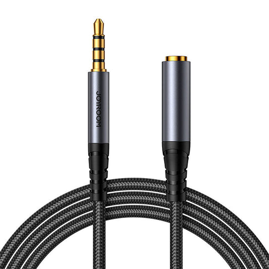 Joyroom SY-A09 AUX extension cable 3.5mm mini jack female to 3.5mm mini jack male, braided, 1.2m (black)_0