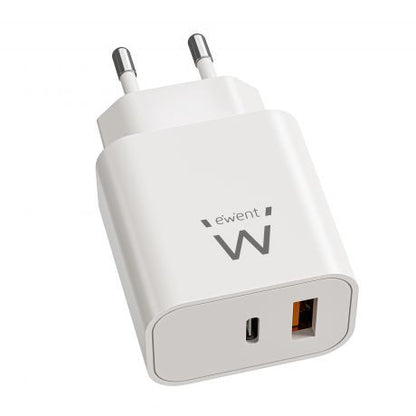 Ewent Cargador RÃ¡pido GaN de 20W USB-C PD y USB-A QC, DiseÃ±o Compacto_0