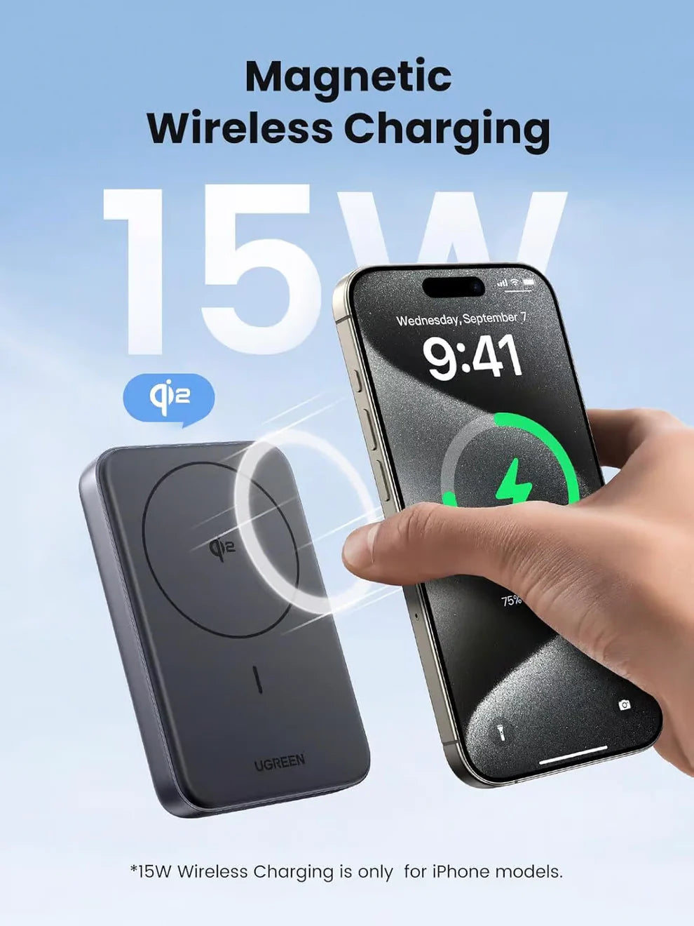 UGREEN 10000MAH MINI MAGNETIC WIRELESS 30W POWER BANK_0