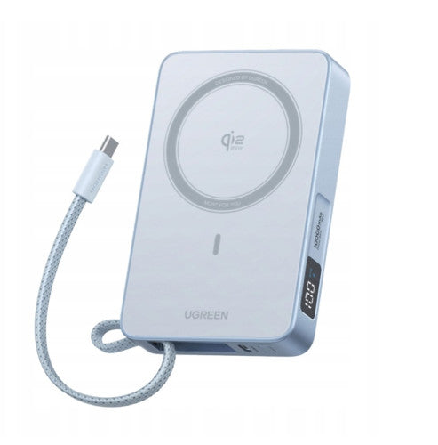 Powerbank UGREEN MagFlow PB773 (65958B), 10000mAh, 25W, PD + FQI, Blue _0