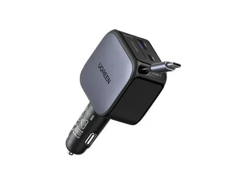 Car Charger UGREEN EC602, 60W, 3A, 1 x USB-A - 1 x USB-C, with USB-C Cable, Grey _0