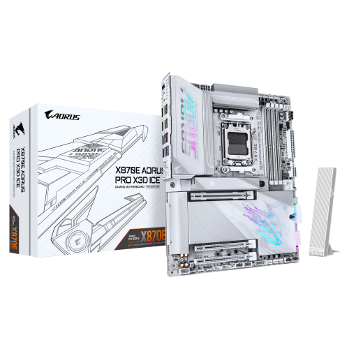 Mainboard GIGABYTE X870E AORUS PRO X3D ICE / Branco_0