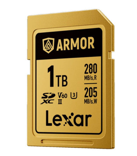 LEXAR 1TB PROFESSIONAL ARMOR GOLD SDXC UHS-II CARDS,  UP TO 280MB/S READ 210MB/S WRITE C10 V60 U3,STAINLESS STEEL CASING, IP68_0