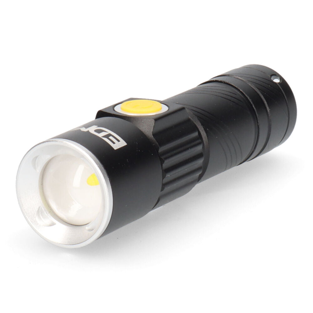 Mini lanterna com zoom 1 led 120lm/40lm/ flash 9.000k recarregÃ¡vel com usb._0