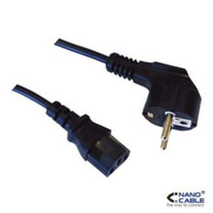 Cable Alimentación CPU Nanocable 10.22.0110/ Schuko Macho - C13 Hembra/ 10m/ Negro_1