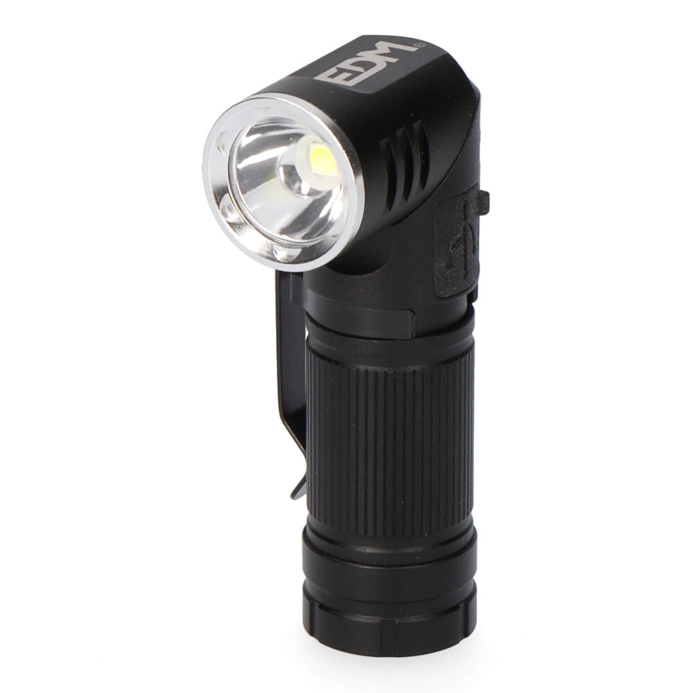 Lanterna mini led 8w 450lm corpo em alumÃ­nio, cabeÃ§a endereÃ§Ã¡vel. recarregÃ¡vel_0