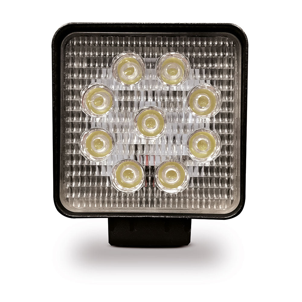 Luz de trabalho 9 led 2150lm 10-80v 27w quadrado 60Â° goodyear_0