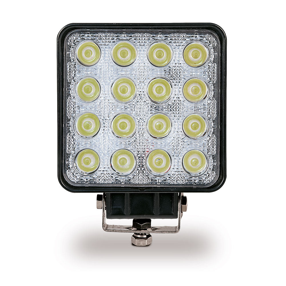 Luz de trabalho 16 led 3500lm, 10-48v 48w quadrado goodyear_0