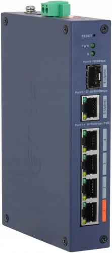 (DH-CHS4106-4ET-60) DAHUA SWITCH INDUSTRIAL 6 PUERTOS CLOUD MANAGED GIGABIT, 4 PUERTOS POE, 60W, HI-POE, L2_0