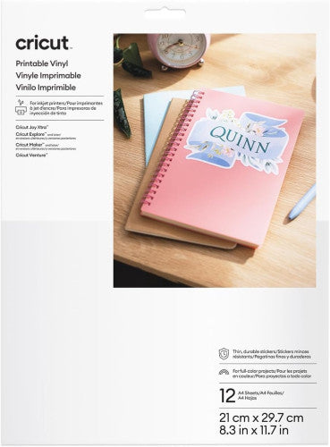 CRICUT PRINTABLE VINYL A4 - 12 SHEETS (WHITE)_0