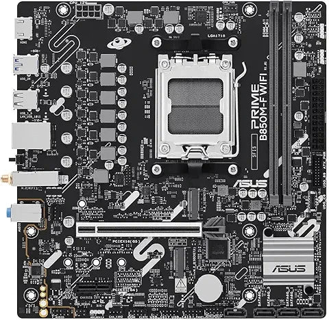 PLACA ASUS PRIME B850M-F WIFI,AMD,AM5,B850,2DDR5,128GB,1HDMI,4SATA3+2M.2,GBLAN+WIFI6+BT5.3,5USB3.2,MATX_1