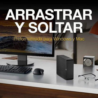 SEAGATE Expansion Desktop 12TB - Disco Rígido Externo Preto