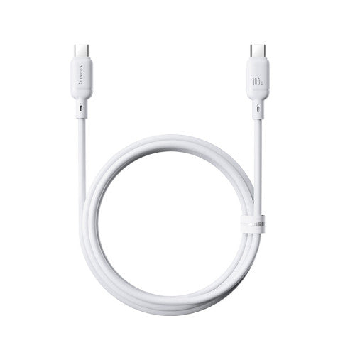 Baseus Silky Ser.Charging Cable Type-C to Type-C 100W 1m White_0