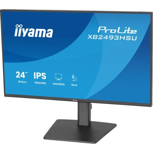 iiyama ProLite XB2493HSU-B1 - Monitor a LED - 24" (23.8" visualizzabile) - 1920 x 1080 Full HD (1080p) @ 120 Hz - IPS - 350 cd/m? - 1500:1 - 1 ms - HDMI, DisplayPort - altoparlanti - nero opaco_2