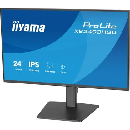 iiyama ProLite XB2493HSU-B1 - Monitor a LED - 24" (23.8" visualizzabile) - 1920 x 1080 Full HD (1080p) @ 120 Hz - IPS - 350 cd/m? - 1500:1 - 1 ms - HDMI, DisplayPort - altoparlanti - nero opaco_2