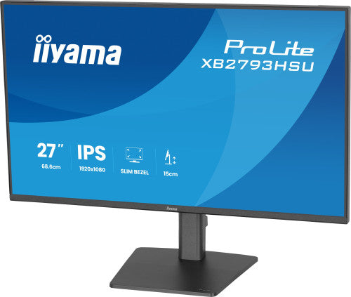 Iiyama XB2793HSU-B1 - Monitor a LED - 27" - 1920 x 1080 Full HD (1080p) @ 120 Hz - IPS - 350 cd/m? - 1500:1 - 1 ms - HDMI, DisplayPort - altoparlanti - nero, opaco_7