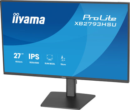 Iiyama XB2793HSU-B1 - Monitor a LED - 27" - 1920 x 1080 Full HD (1080p) @ 120 Hz - IPS - 350 cd/m? - 1500:1 - 1 ms - HDMI, DisplayPort - altoparlanti - nero, opaco_7