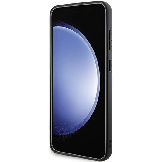Capa em Pele Mercedes com Costura Curvada para Samsung Galaxy S24+ / Preta