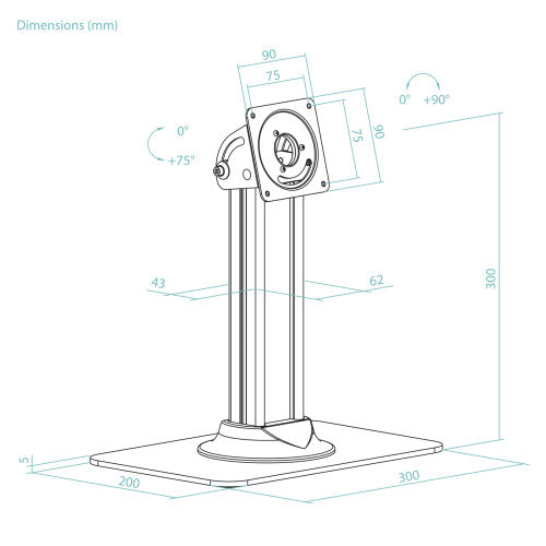 Soporte de Mesa para Marco Antirrobo de Tablet TooQ TQATC2601-B/ Negro_8
