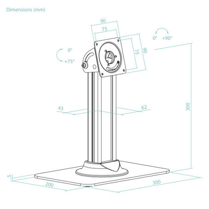 Soporte de Mesa para Marco Antirrobo de Tablet TooQ TQATC2601-B/ Negro_8