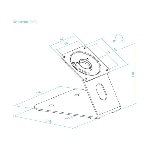 Soporte de Mesa/Pared para Marco Antirrobo de Tablet TooQ TQATWM3401-B/ Negro_7
