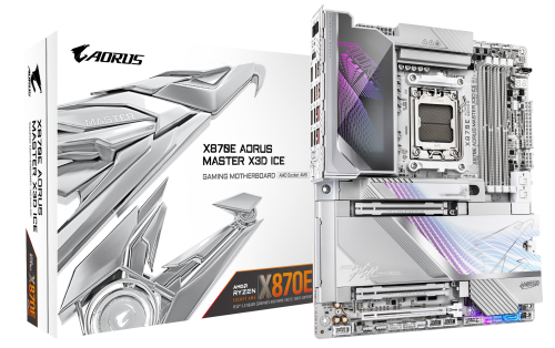 Mainboard GIGABYTE X870E AORUS MASTER X3D ICE / Branco_0