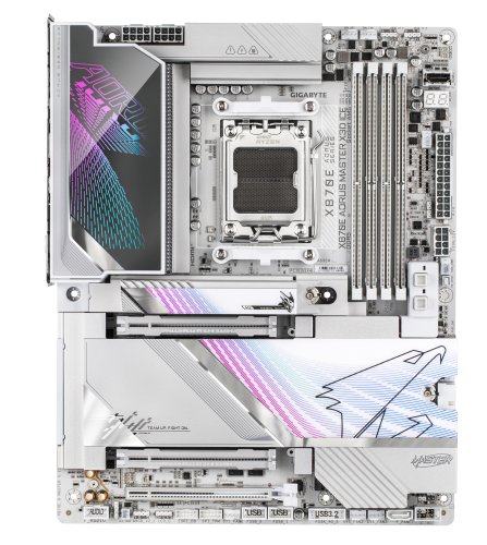 Mainboard GIGABYTE X870E AORUS MASTER X3D ICE / Branco_1
