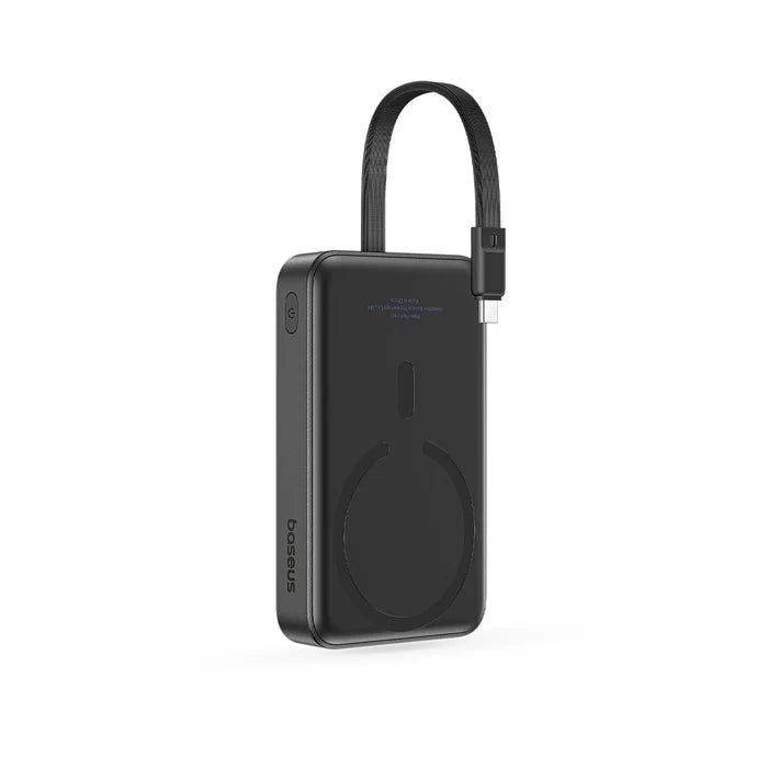 OS-BASEUS ENERFILL FM11 MAGNETIC POWER BANK WITH BUILT-IN USB CABLE 10000MAH 30W MOON WHITE_3