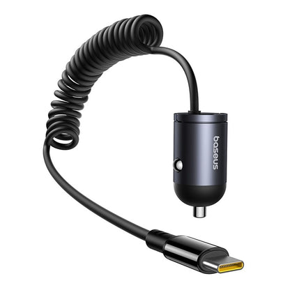 BASEUS TINY STAR MINI CAR CHARGER (C+C CABLE INCLUDED)Â  30W COSMIC BLACK_0