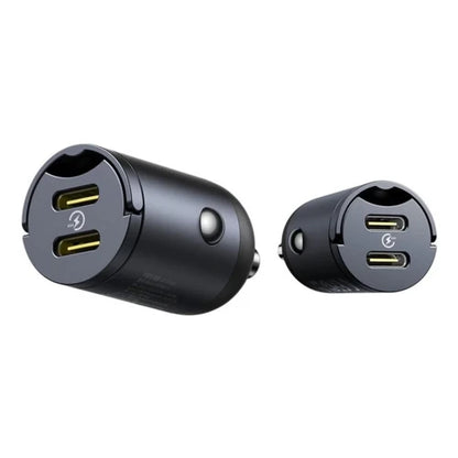Carregador de Carro Baseus Tiny Star / 30W / 3A / 2 x USB-C / Preto / C00035001121-03_0