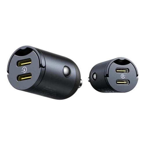 Carregador de Carro Baseus Tiny Star / 30W / 3A / 2 x USB-C / Preto / C00035001121-03_0