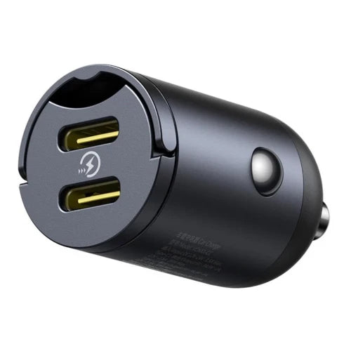 Carregador de Carro Baseus Tiny Star / 30W / 3A / 2 x USB-C / Preto / C00035001121-03_3