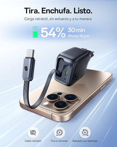 OS-BASEUS ENERCORE CJ11 FAST CHARGER WITH RETRACTABLE CABLE 2C 45W EU COSMIC BLACK_2