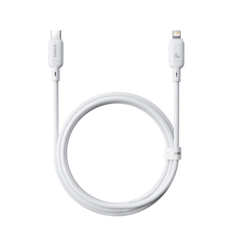 OS-BASEUS SILKY SERIES FAST CHARGING CABLE TYPE-C TO IP 20W 1M MOON WHITE_0