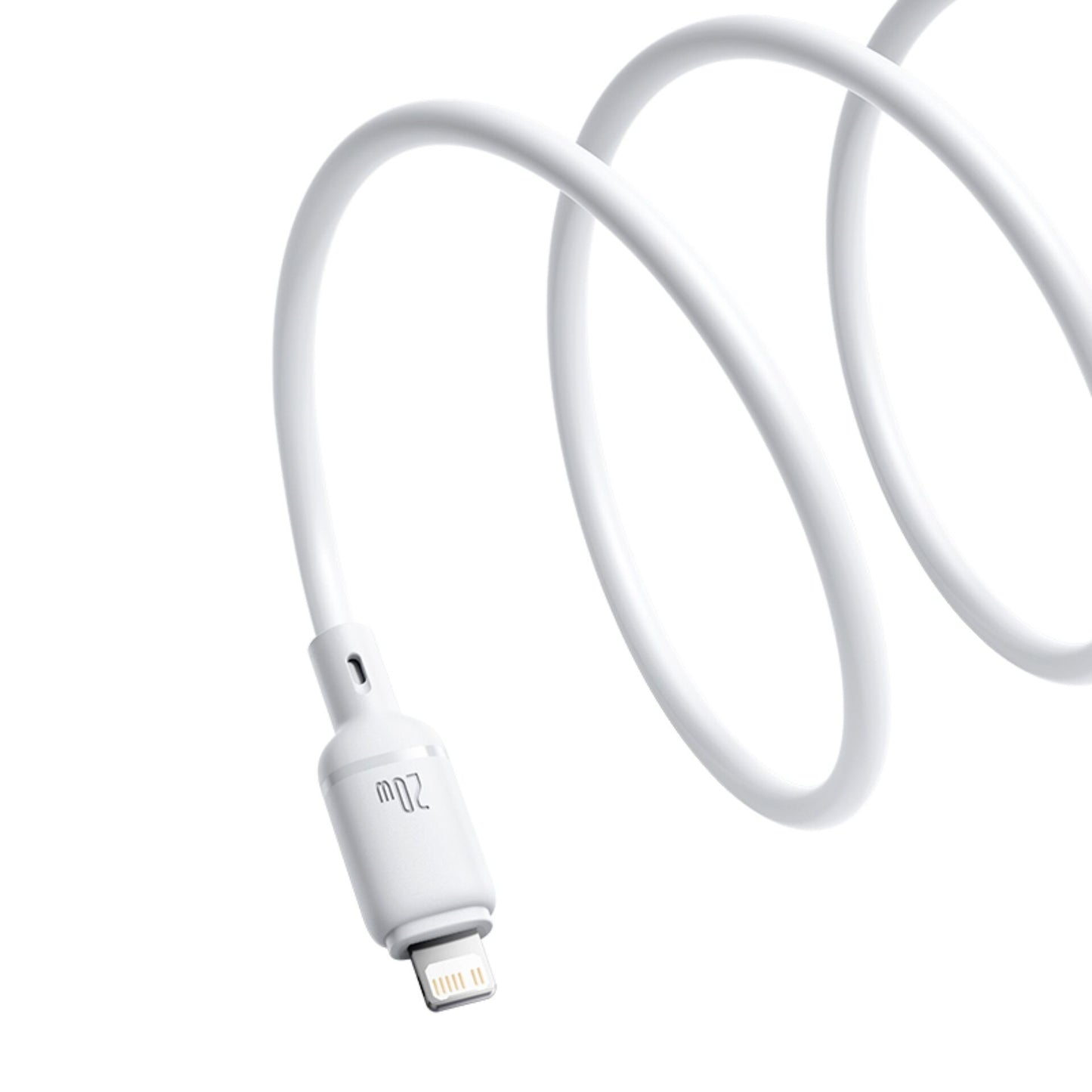 OS-BASEUS SILKY SERIES FAST CHARGING CABLE TYPE-C TO IP 20W 1M MOON WHITE_1