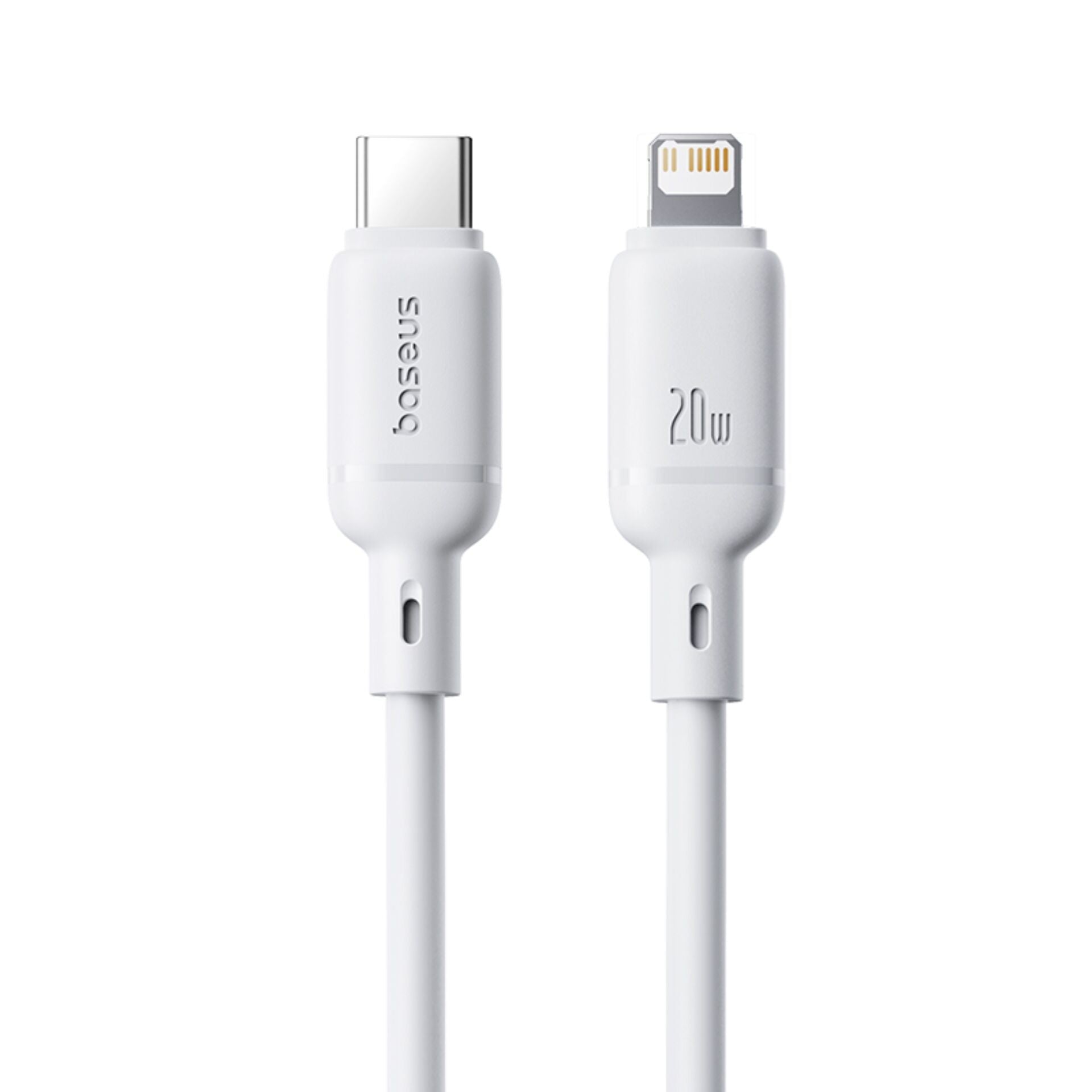 OS-BASEUS SILKY SERIES FAST CHARGING CABLE TYPE-C TO IP 20W 1M MOON WHITE_2