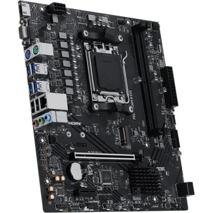 PLACA MSI PRO A620AM-G EVO WIFI,AMD,AM5,A620,2DDR5,128GB,DP+HDMI,2.5GBLAN+WIFI6E+BT5.3,4SATA6+2XM.2,7USB3.2,MATX_1